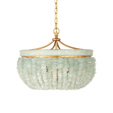 Currey & Company 9251 Bayou Pendant in Contemporary Gold Leaf/Seaglass 5