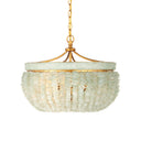 Currey & Company 9251 Bayou Pendant in Contemporary Gold Leaf/Seaglass 1