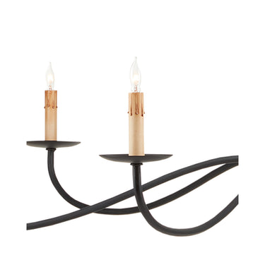 Currey & Company 9267 Saxon 6 Light Chandelier in Zanzibar Black 2