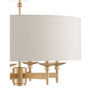 Currey & Company 9299 Bering 7 Light Chandelier in Antique Brass 2