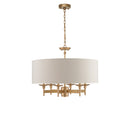 Currey & Company 9299 Bering 7 Light Chandelier in Antique Brass 4