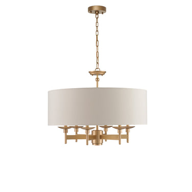 Currey & Company 9299 Bering 7 Light Chandelier in Antique Brass 4