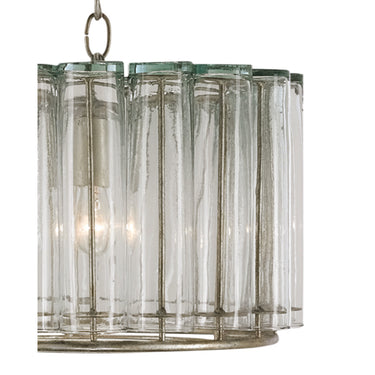 Currey & Company 9375 Bevilacqua Pendant in Silver Leaf 2
