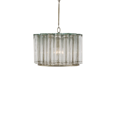 Currey & Company 9375 Bevilacqua Pendant in Silver Leaf 1