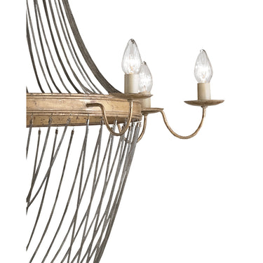 Currey & Company 9412 Lucien 8 Light Chandelier in French Gold Leaf/Iron 2