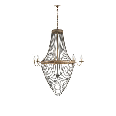 Currey & Company 9412 Lucien 8 Light Chandelier in French Gold Leaf/Iron 3