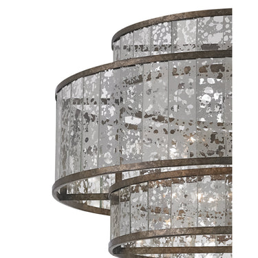 Currey & Company 9454 Fantine Large 8 Light Chandelier in Pyrite Bronze/Raj Mirror 2