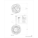 Currey & Company 9488 Genesis Orb 6 Light Chandelier in Black Iron 3
