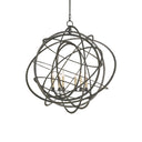 Currey & Company 9488 Genesis Orb 6 Light Chandelier in Black Iron 1