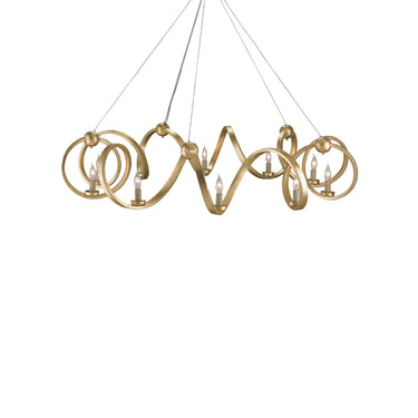 Currey & Company 9490 Ringmaster 10 Light Chandelier in Dutch Gold Leaf 1