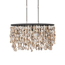 Currey & Company 9492 Stillwater Oval 5 Light Chandelier in Natural/Blacksmith 4