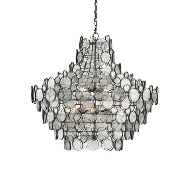 Currey & Company 9520 Galahad 12 Light Chandelier in Bronze 1