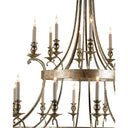 Currey & Company 9582 Lodestar 30-Light Chandelier in Granello Silver Leaf/Antique Gold Leaf 2