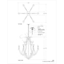 Currey & Company 9636 Durand 6 Light Chandelier in Portland/Old Iron 5