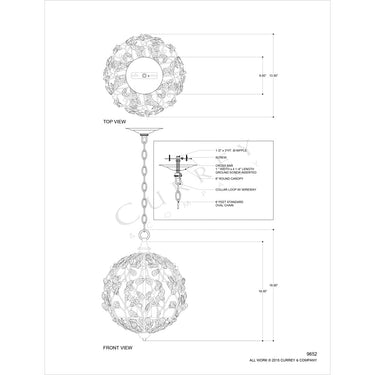 Currey & Company 9652 Crystal Bud Cupertino Orb Chandelier in Cupertino 4