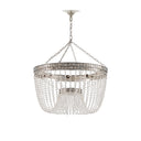 Currey & Company 9685 Highbrow Chandelier in Contemporary Silver Leaf/Distressed Silver Leaf 3