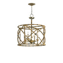 Currey & Company 9694 Palm Beach 4 Light Lantern in Pyrite Bronze/Washed Wood/Natural 3