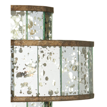 Currey & Company 9759 Fantine Small Chandelier in Pyrite Bronze/Raj Mirror 2