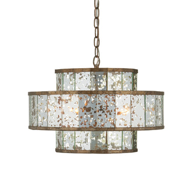 Currey & Company 9759 Fantine Small Chandelier in Pyrite Bronze/Raj Mirror 3