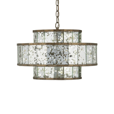 Currey & Company 9759 Fantine Small Chandelier in Pyrite Bronze/Raj Mirror 5