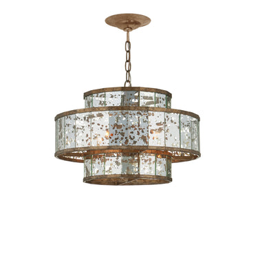 Currey & Company 9759 Fantine Small Chandelier in Pyrite Bronze/Raj Mirror 6
