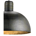 Currey & Company 9781 Saga 1 Light Pendant in Dark Blackened Steel 2