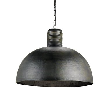Currey & Company 9781 Saga 1 Light Pendant in Dark Blackened Steel 3