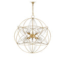 Currey & Company 9840 Zenda Orb 10 Light Chandelier in Contemporary Gold Leaf/Contemporary Silver Leaf 3