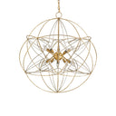Currey & Company 9840 Zenda Orb 10 Light Chandelier in Contemporary Gold Leaf/Contemporary Silver Leaf 1