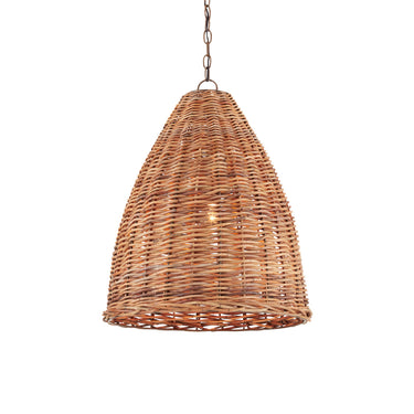 Currey & Company 9845 Basket Pendant in Natural 3