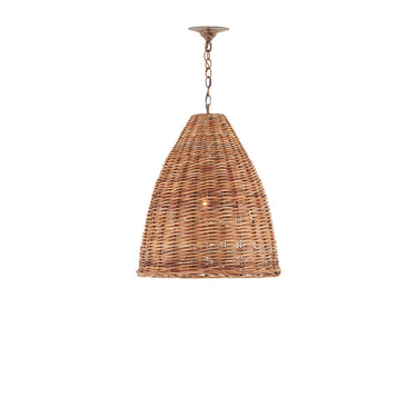 Currey & Company 9845 Basket Pendant in Natural 5