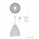 Currey & Company 9845 Basket Pendant in Natural 6