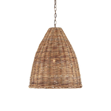 Currey & Company 9845 Basket Pendant in Natural 1