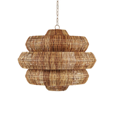 Currey & Company 9859 Antibes 9 Light Chandelier in Khaki/Natural 3
