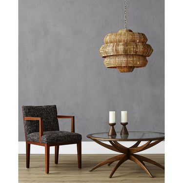 Currey & Company 9859 Antibes 9 Light Chandelier in Khaki/Natural 5