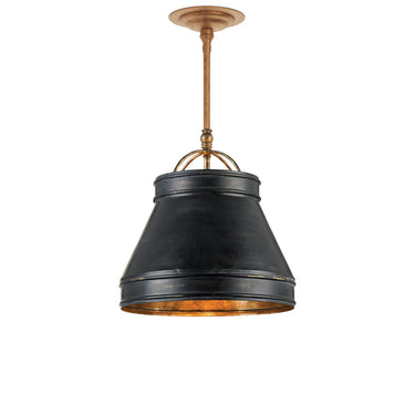 Currey & Company 9868 Lumley Black Pendant in French Black/Pyrite Bronze 3