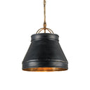 Currey & Company 9868 Lumley Black Pendant in French Black/Pyrite Bronze 1