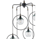 Currey & Company 9869 Moorsgate Multi Pendant in Blacksmith/Old Brass 2