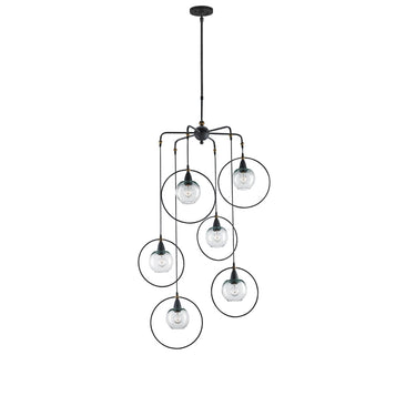 Currey & Company 9869 Moorsgate Multi Pendant in Blacksmith/Old Brass 3