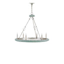 Currey & Company 9870 Tidewater 6 Light Chandelier in Silver Granello/Seaglass 3