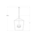 Currey & Company 9871 Denison Grande 5 Light Lantern in Mole Black 4