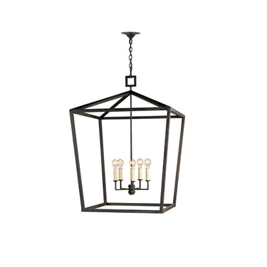 Currey & Company 9872 Denison Large 4 Light Lantern in Mole Black 3