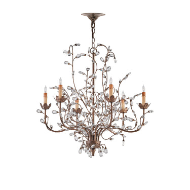 Currey & Company 988 Crystal Bud 8 Light Chandelier in Cupertino 8