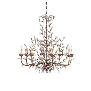 Currey & Company 988 Crystal Bud 8 Light Chandelier in Cupertino - Crescent Harbor
