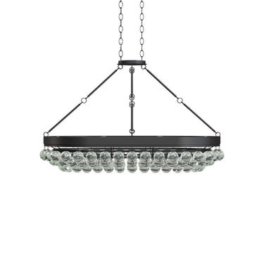 Currey & Company 9888 Balthazar Oval Chandelier in French Black 3