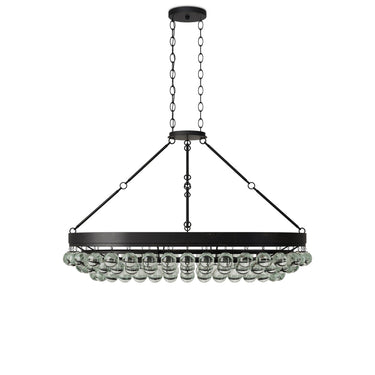 Currey & Company 9888 Balthazar Oval Chandelier in French Black 5