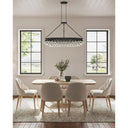 Currey & Company 9888 Balthazar Oval Chandelier in French Black 8