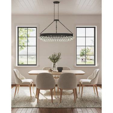Currey & Company 9888 Balthazar Oval Chandelier in French Black 8