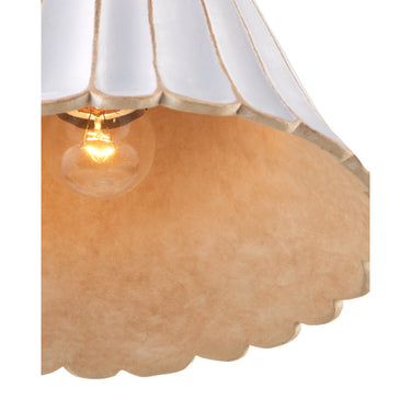 Currey & Company 9901 Jazz Pendant in Satin Black/White Crackle - Crescent Harbor