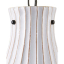 Currey & Company 9901 Jazz Pendant in Satin Black/White Crackle 4